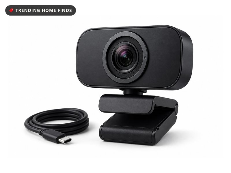 Compact 4K AI tracking webcam, on a white background