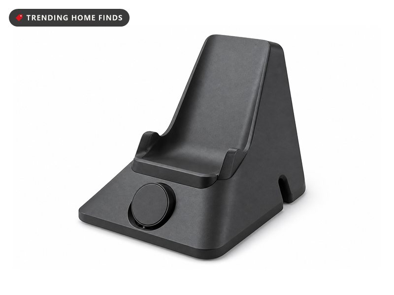 Weighted controller charging dock and display stand, on a white background